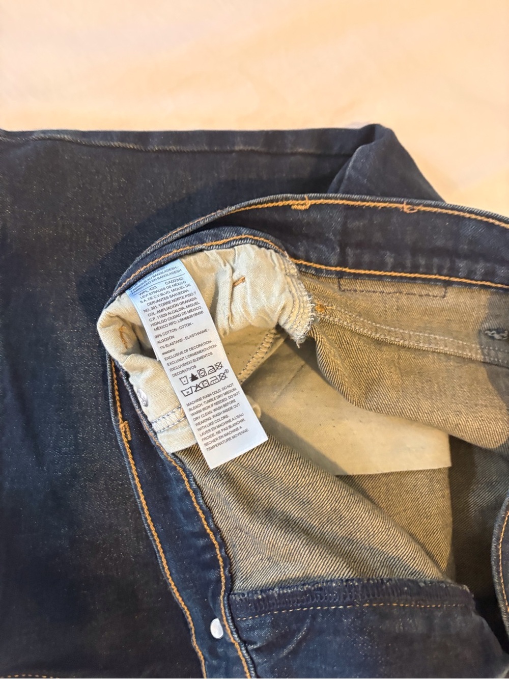 Levi's Dark Blue Denim Jean Shorts - Picture 5 of 5